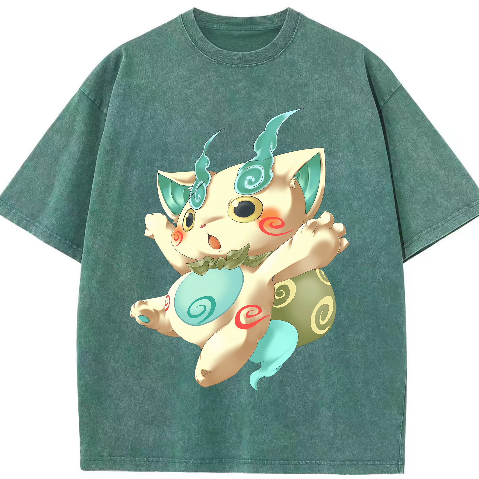 （画像用） 妖怪ウォッチ Yo-kai Watch 綿100% ヴィンテージ風 半袖Tシャツ（フロントプリント）